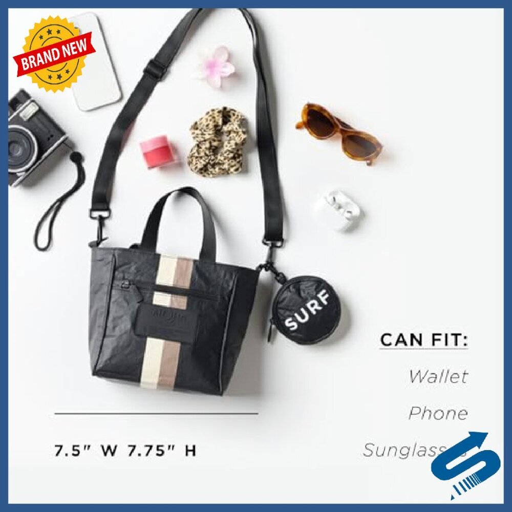 Splash-Proof Crossbody Bag with Zip Closure, Lightweight Mini Tote for Travel - Picture 3 of 8